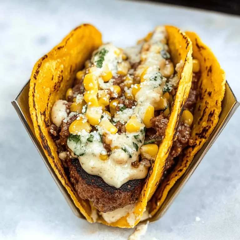 Street Corn Smash Burger Tacos