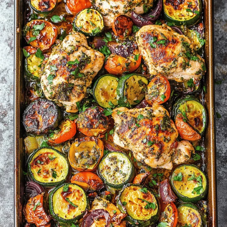 Sheet Pan Mediterranean Chicken & Zucchini
