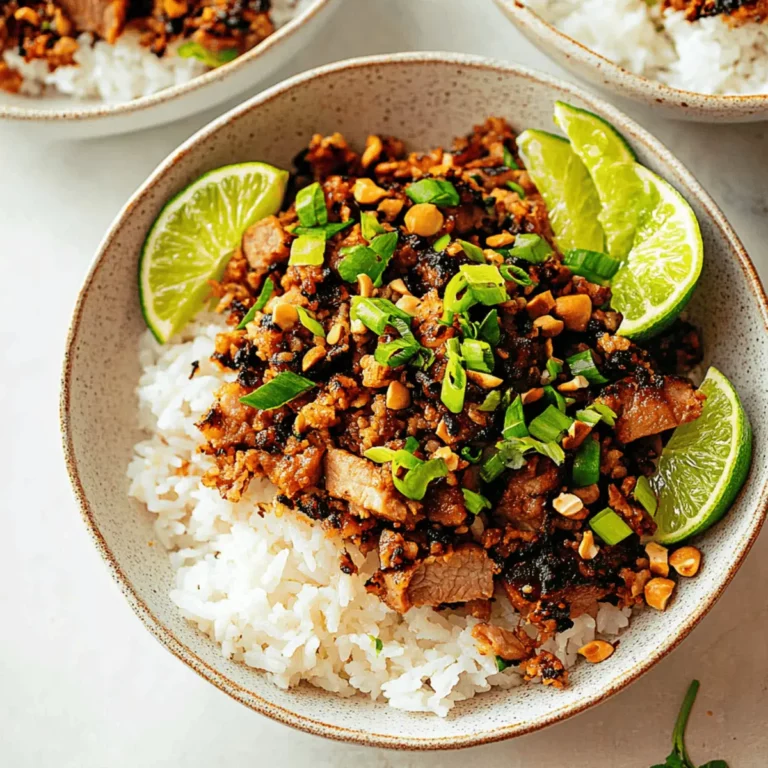 Zesty Ginger Lime Pork with Creamy Coconut Rice