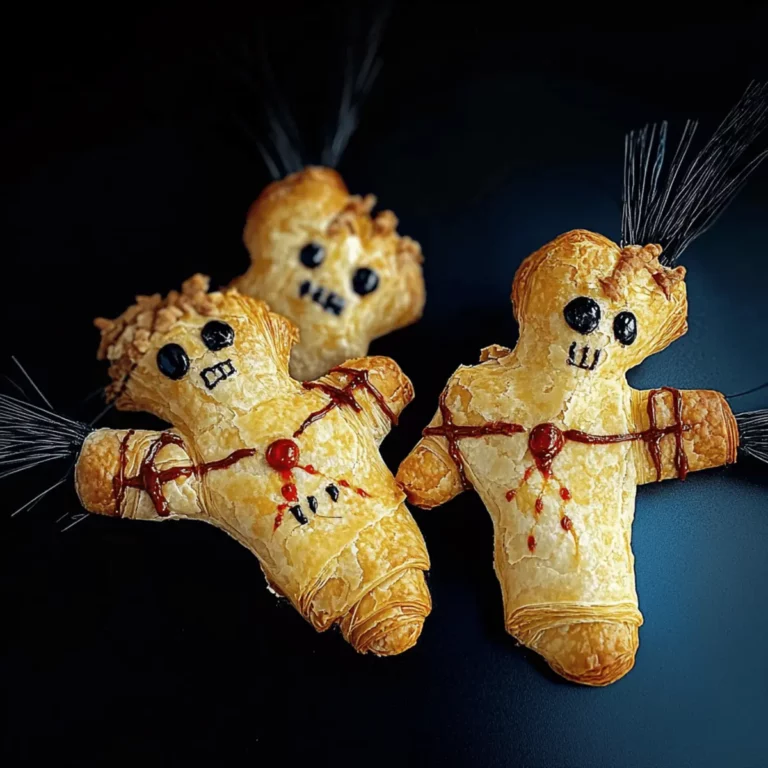 Easy puff pastry voodoo dolls