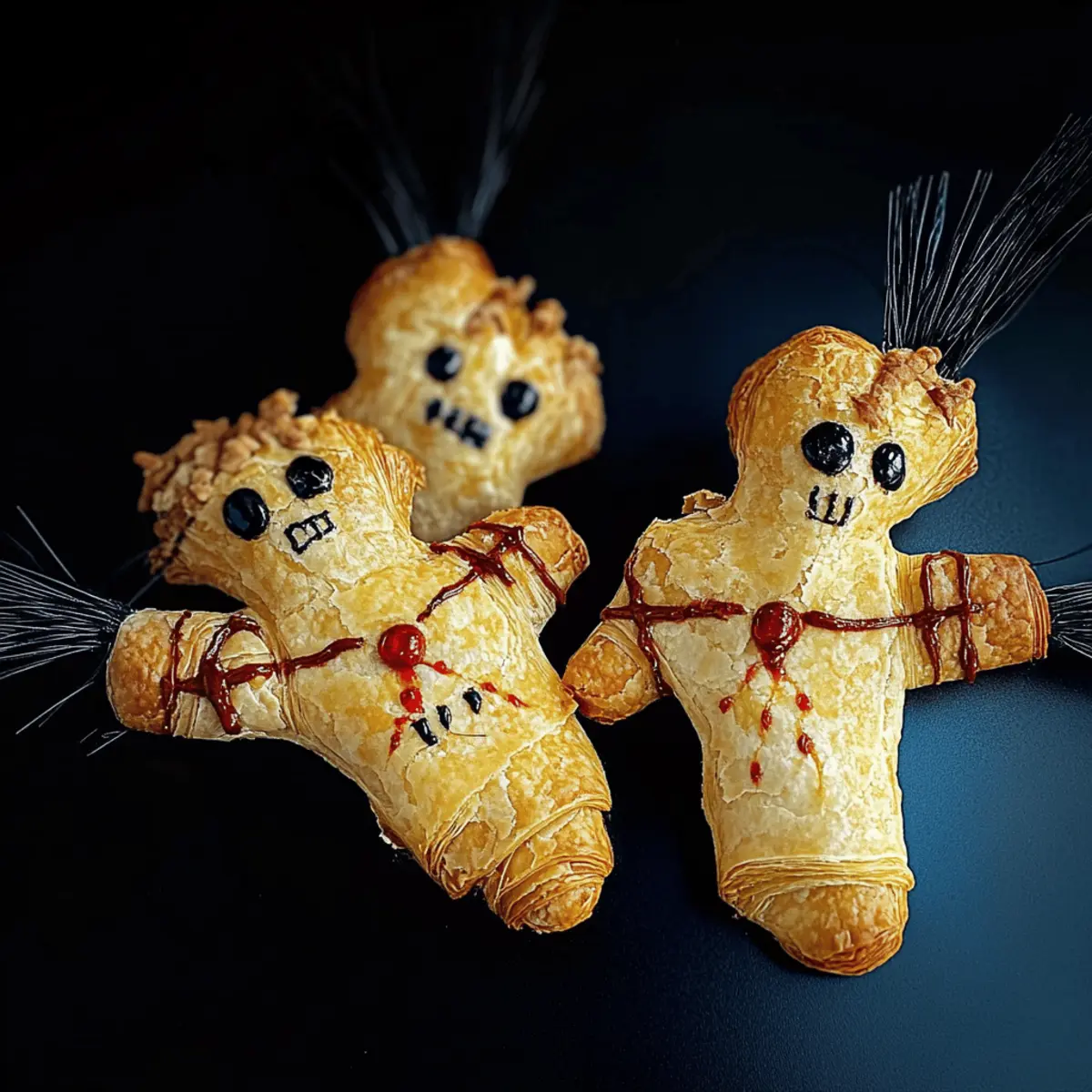 Easy puff pastry voodoo dolls