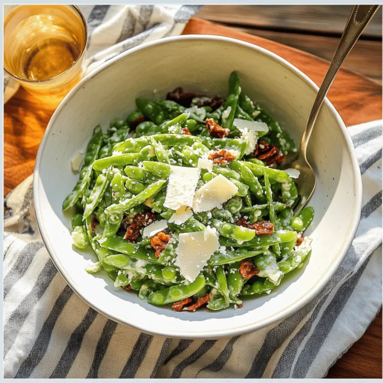 Snap Pea Salad with Lemon Parmesan Vinaigrette