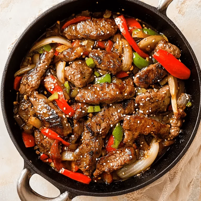 Sizzling Chinese Pepper Steak with Onions