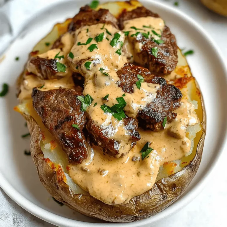 Loaded Baked Potato with Steak Bites