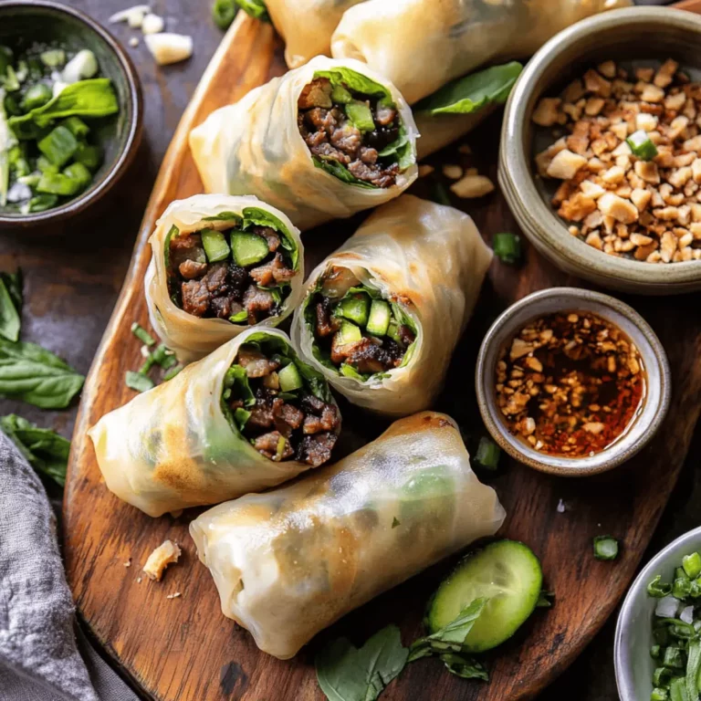 20 Minute Thai Basil Beef Rolls