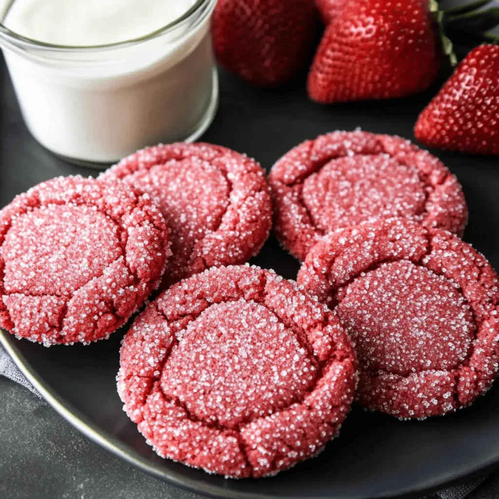 Strawberry Sugar Cookies | Sugared & Stirred