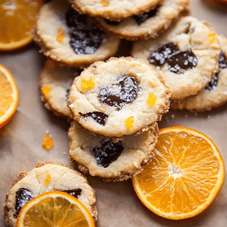 Dark Chocolate Orange Shortbread Cookies