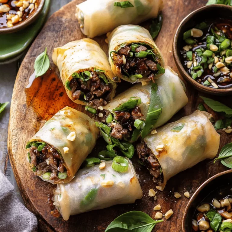 Quick & Easy Thai Basil Beef Rolls