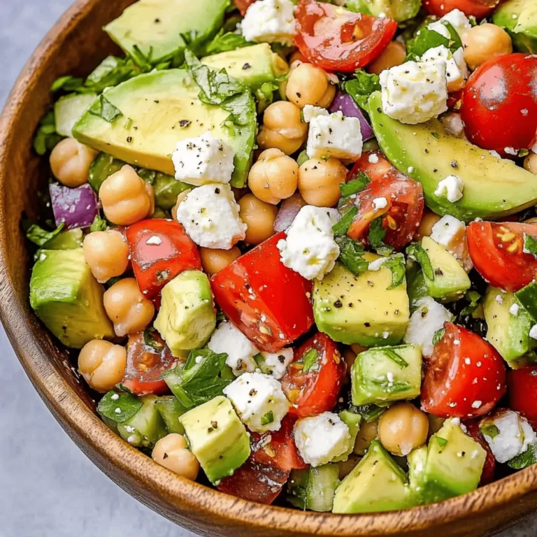 Chickpea Feta Avocado Salad