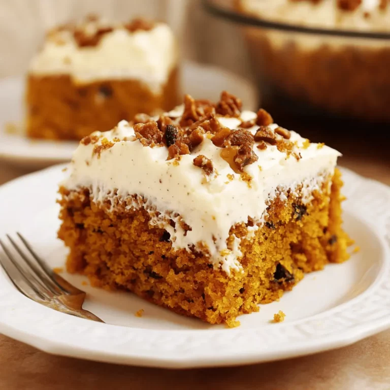 Pumpkin Spice Gooey Cake with Cream Cheese Frosting