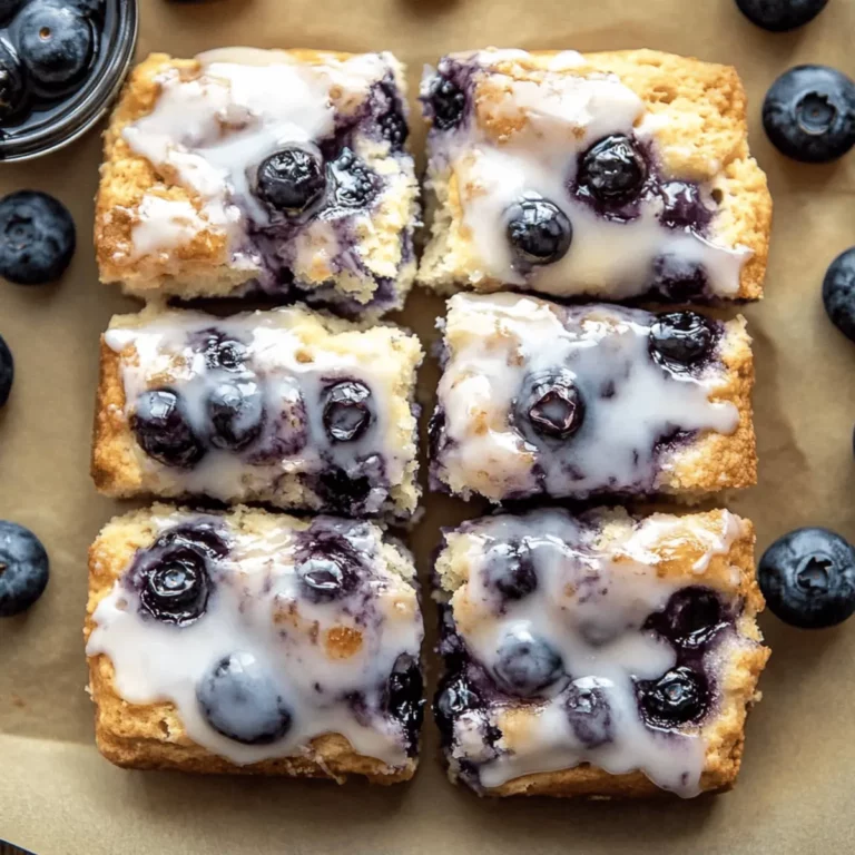 Glazed Blueberry Butter Swim Biscuits