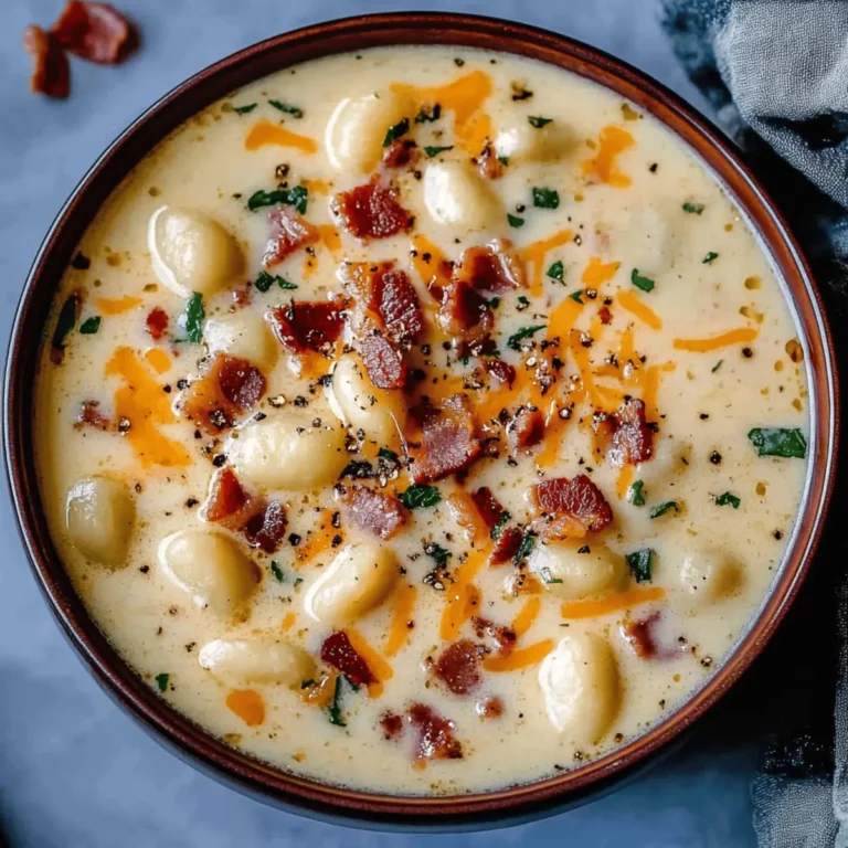 Bacon Cheddar Gnocchi Soup