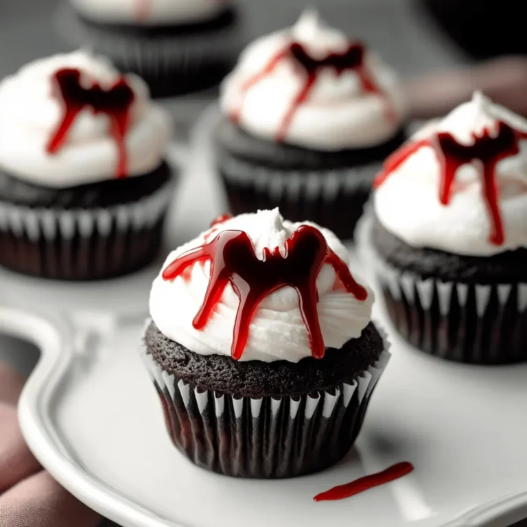 Halloween Vampire Bite Cupcakes