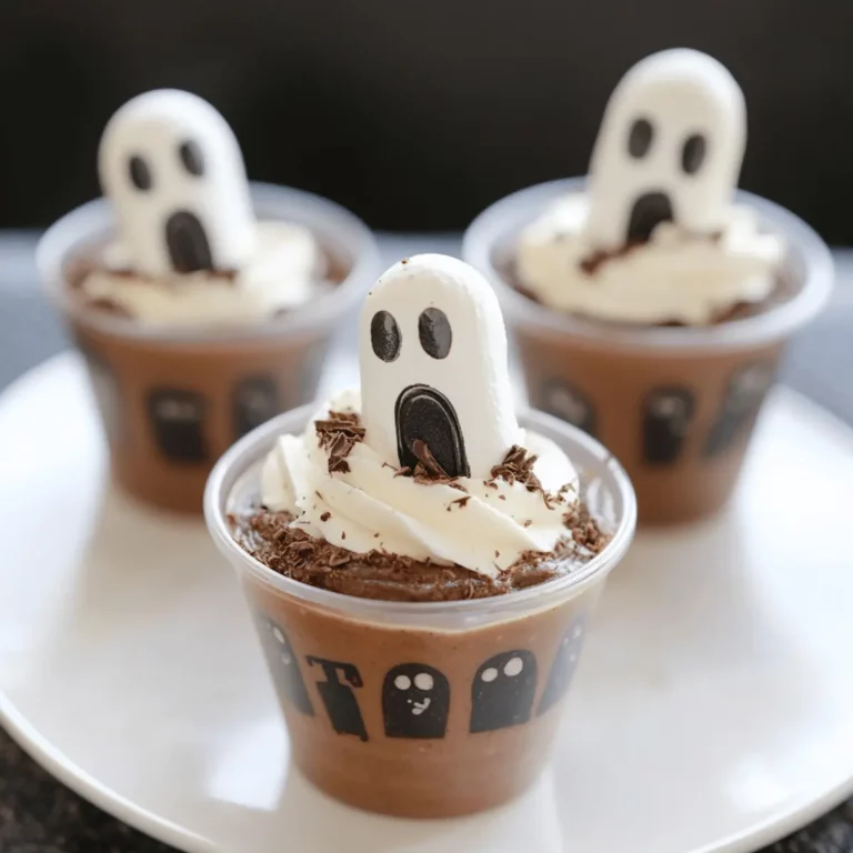 Ghosts in the Graveyard Chocolate Pudding Cups