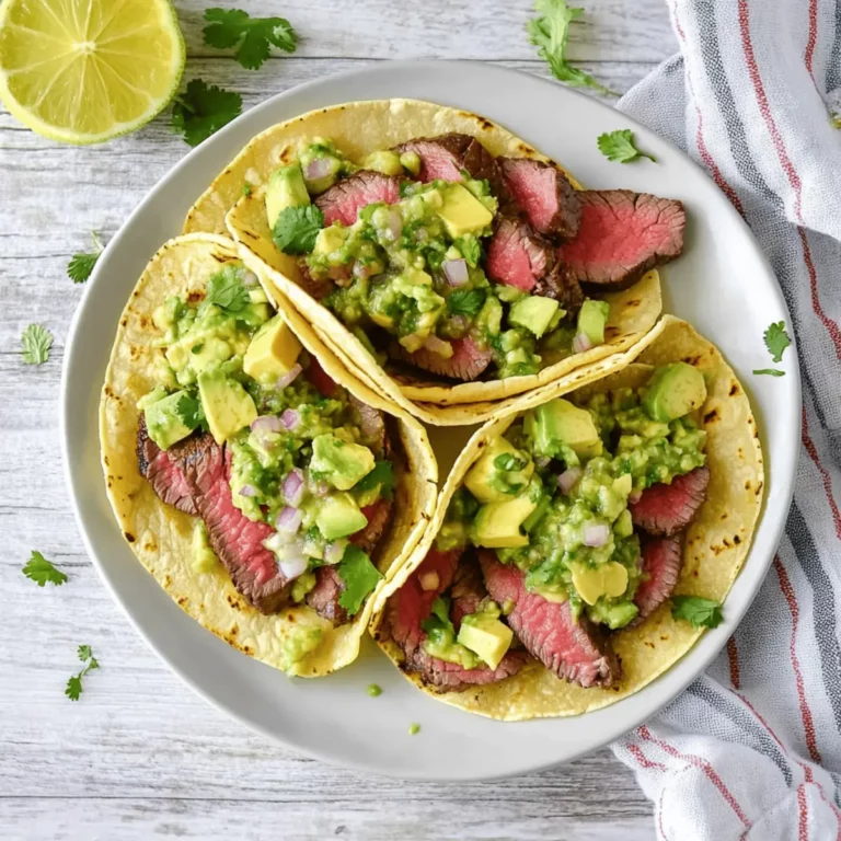 Grilled Steak Tacos with Avocado Salsa