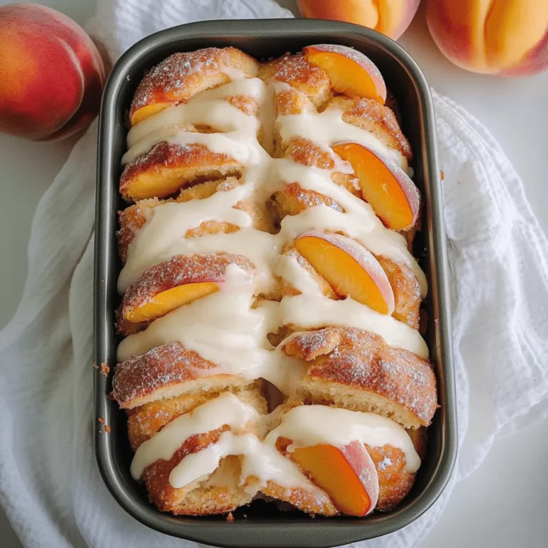 Peaches and Cream Pull Apart Bread