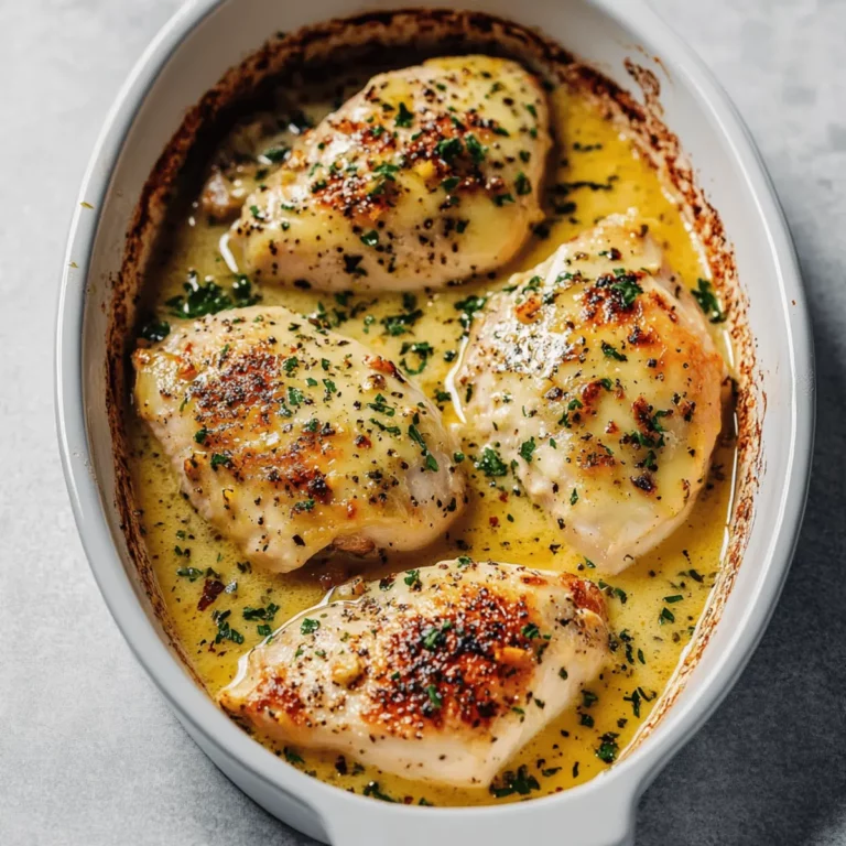Baked Garlic Butter Chicken with Mozzarella