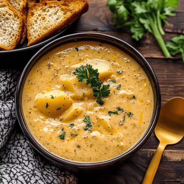 Cheddar Garlic Herb Potato Soup
