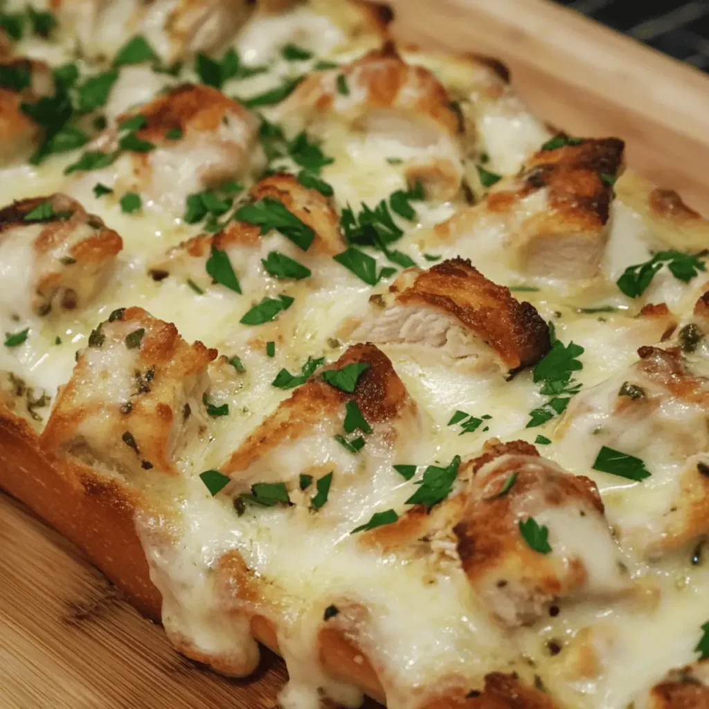 The Viral Chicken Alfredo Garlic Bread