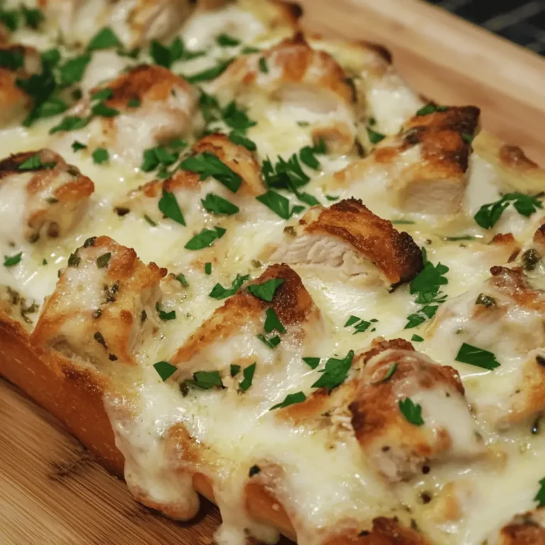 The Viral Chicken Alfredo Garlic Bread
