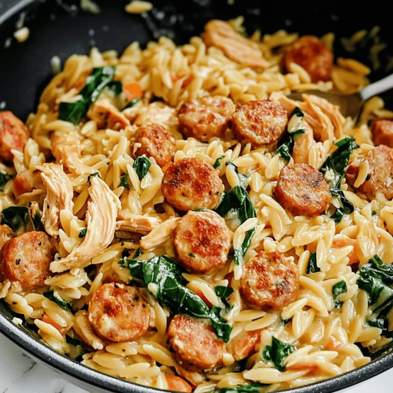 Creamy Chicken Sausage Orzo