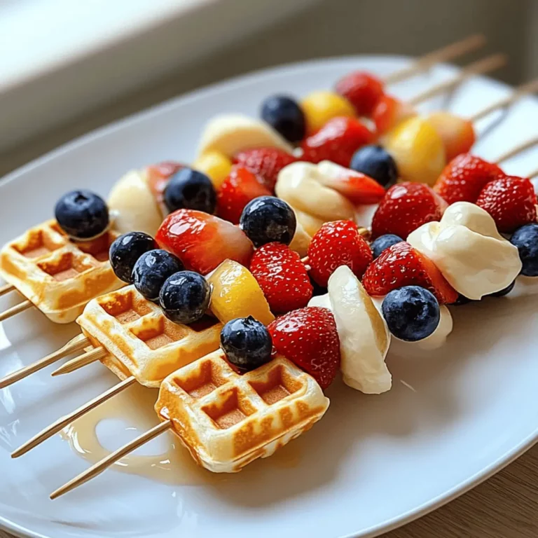5-Minute Waffles Fruit Skewers