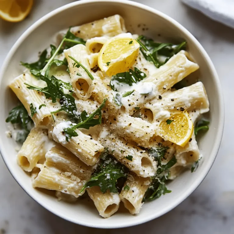 Lemon Ricotta Pasta With Arugula