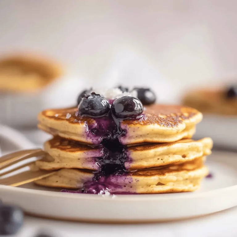 Ricotta Pancakes with Salted Blueberry Butter.