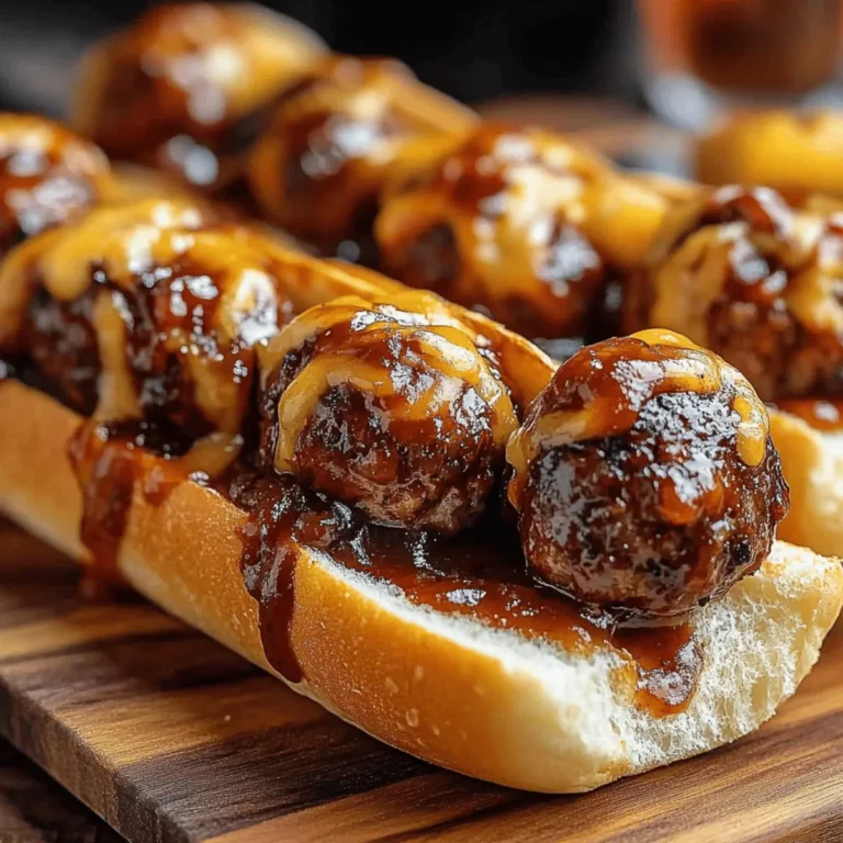 Sizzling Bourbon BBQ Meatball Subs