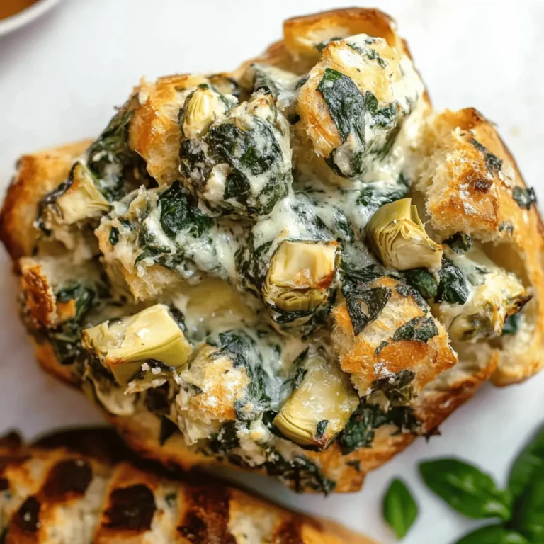 Spinach and Artichoke Stuffed Bread