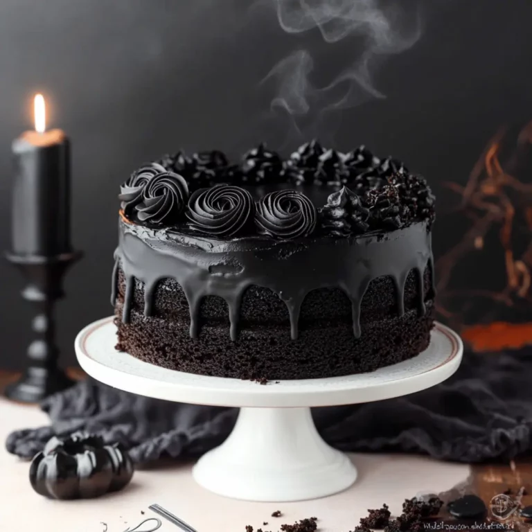 Black Velvet Halloween Cake