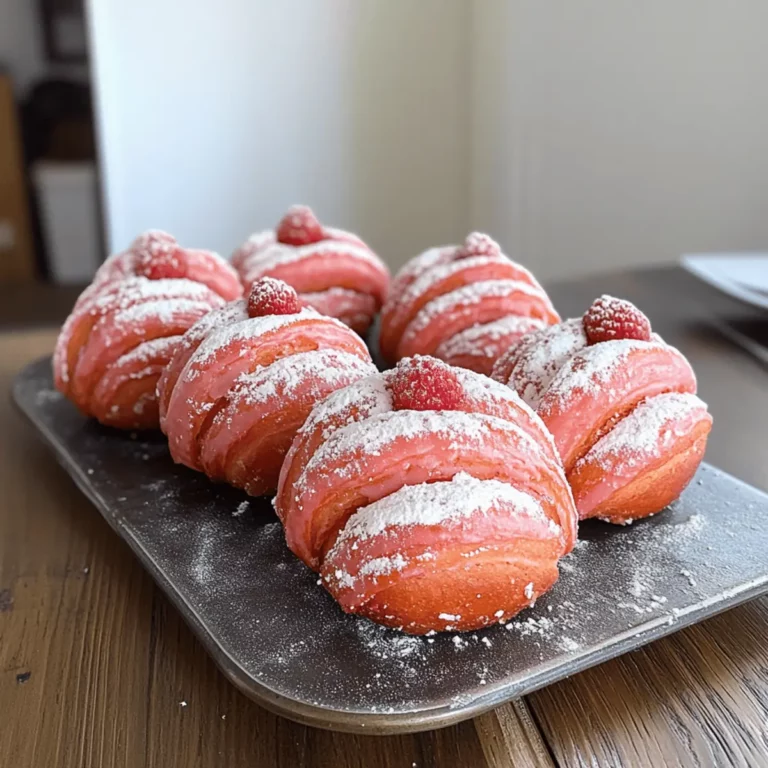 Raspberry Croissant Sourdough Donuts