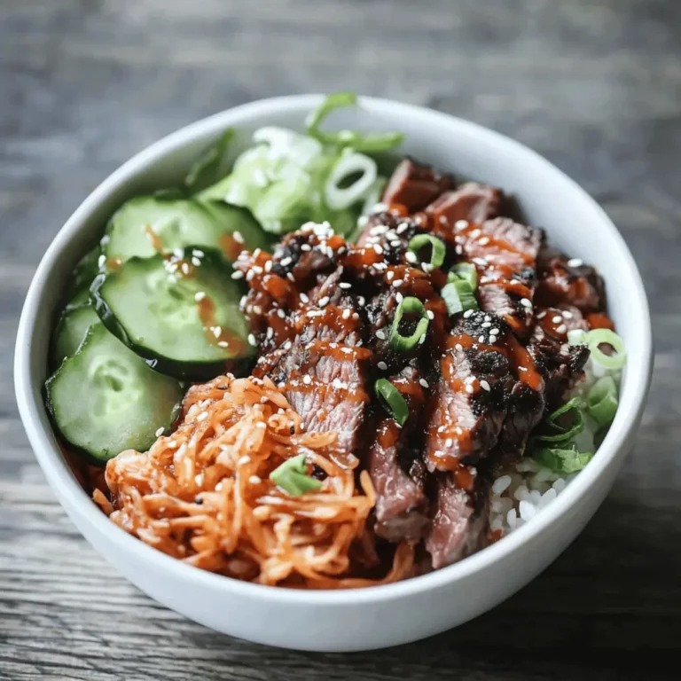 Korean BBQ Steak Rice Bowls with Spicy Cream Sauce