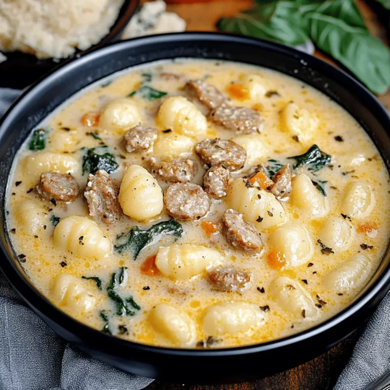Creamy Italian Sausage Gnocchi Soup