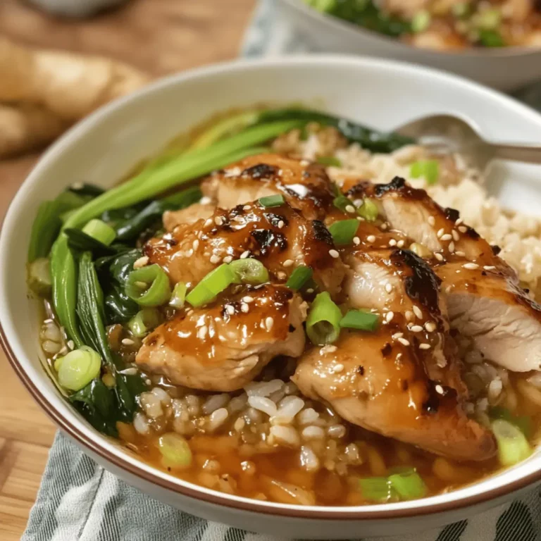 Brothy Miso Ginger Chicken & Rice