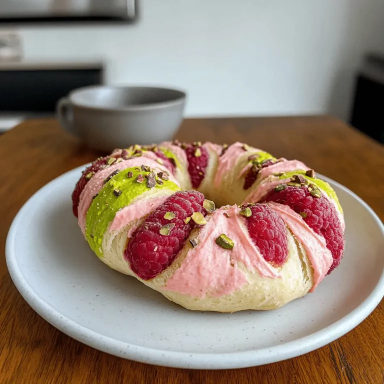 Raspberry Pistachio Sourdough Bagels