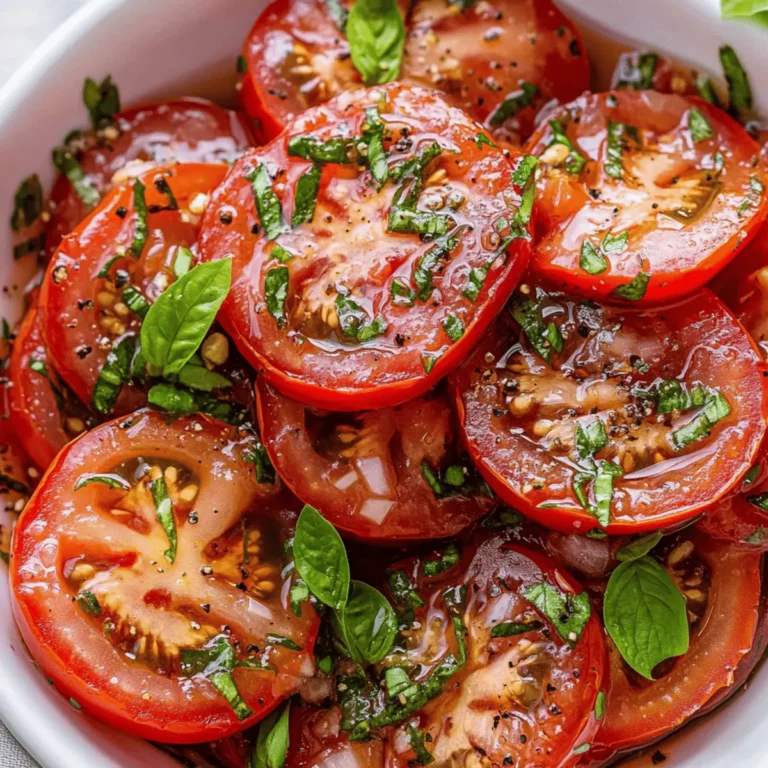 Rachel's FAVORITE Marinated Tomatoes