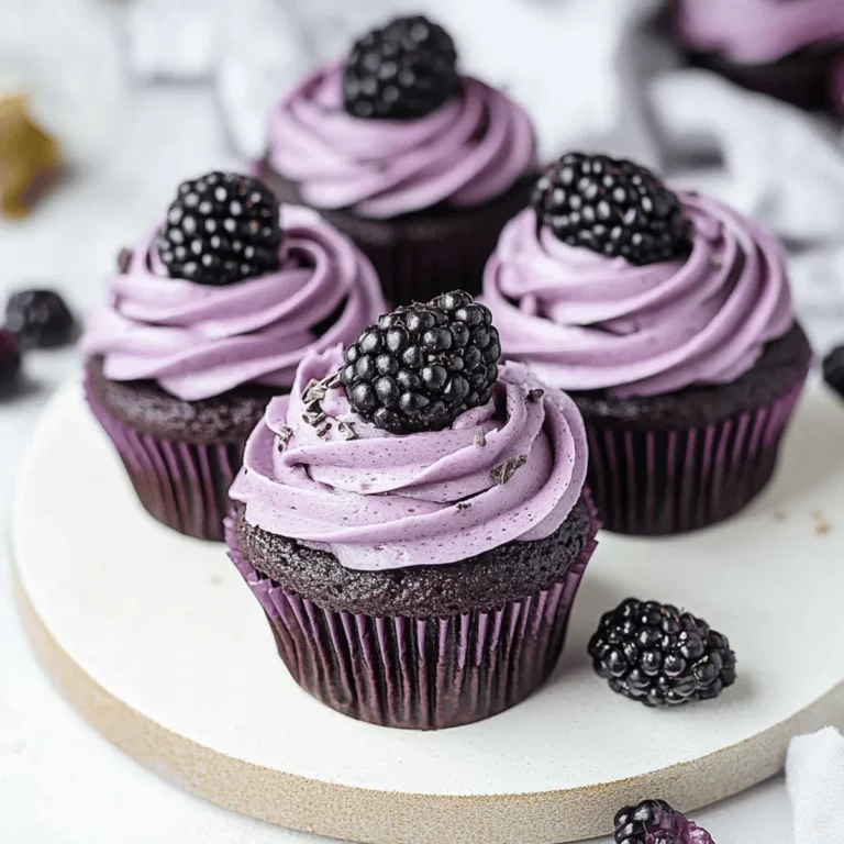 Dark Chocolate Blackberry Cupcakes