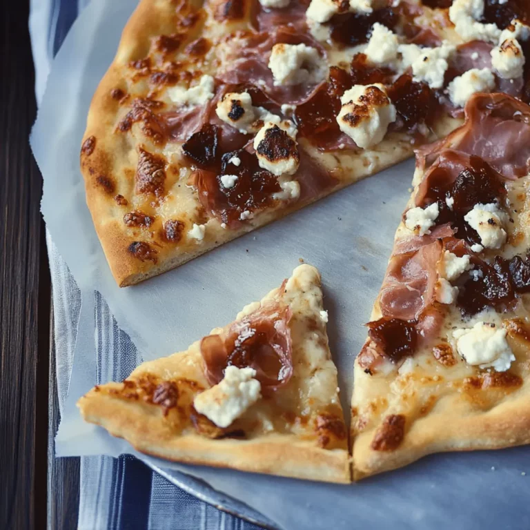 Fig Jam Pizza With Goat Cheese And Prosciutto