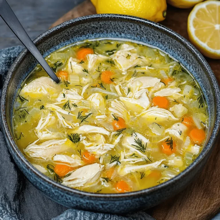 Mediterranean Lemon Chicken Soup