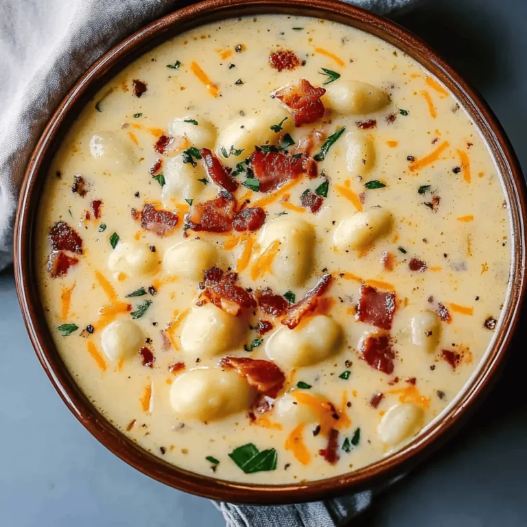 Bacon Cheddar Gnocchi Soup