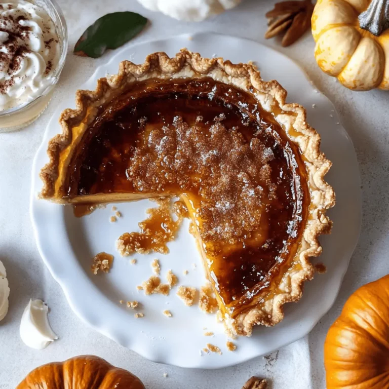 Pumpkin Pie Brûlée with Bourbon Vanilla Whipped Cream