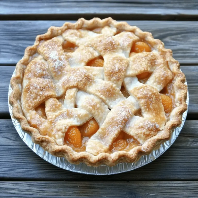 Classic Apricot Pie with a Flaky Butter Crust