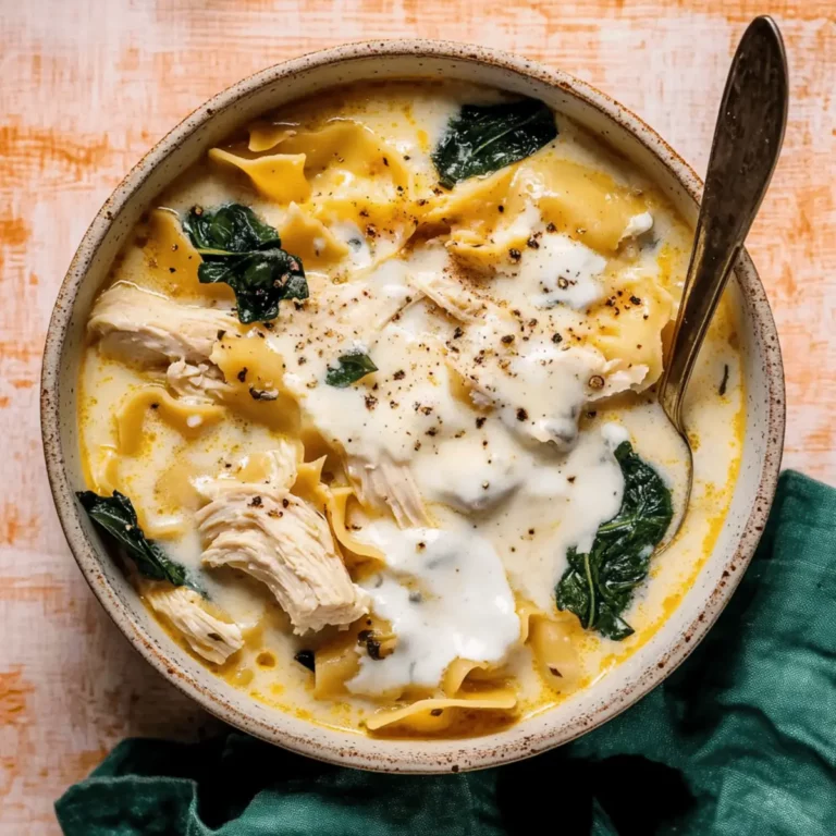 Delicious White Chicken Lasagna Soup