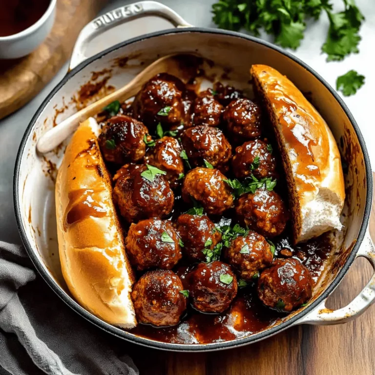 Bourbon BBQ Bacon Cheeseburger Meatball Subs