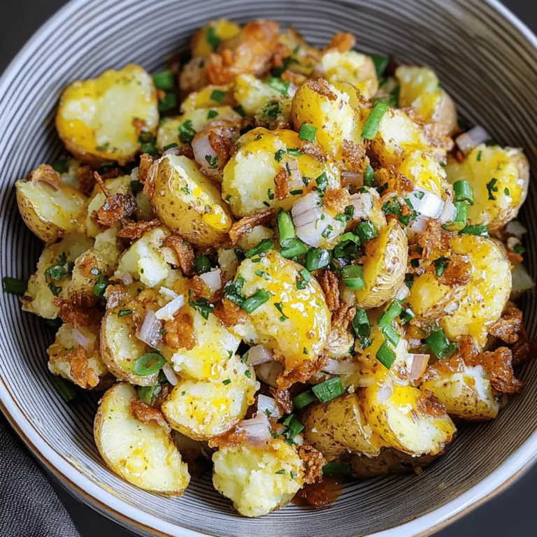 Honey Mustard Crispy Smashed Potato Salad