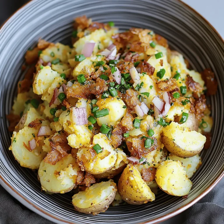 Honey Mustard Crispy Smashed Potato Salad