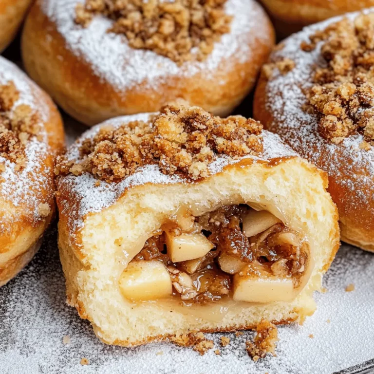 Apple Cheesecake Buns with a Crumble Topping and Sweet Glaze