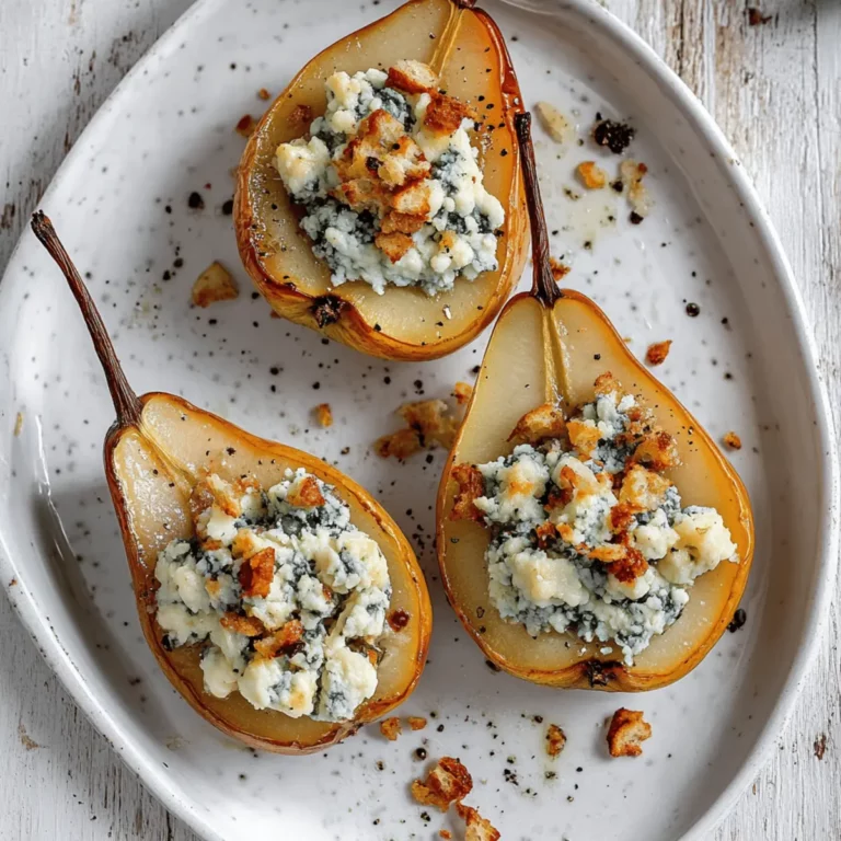 Elegant Blue Cheese Stuffed Pears Recipe