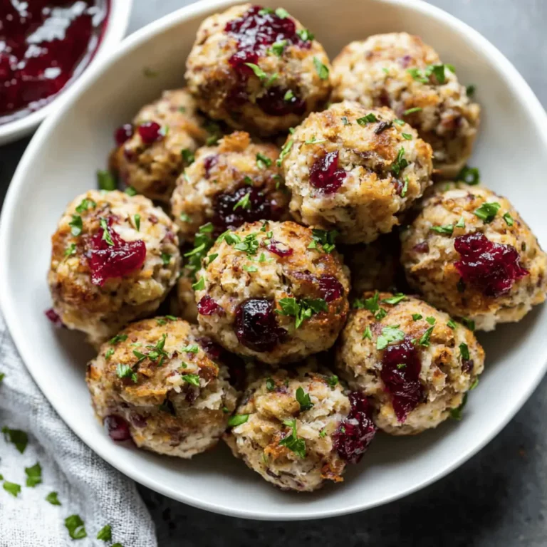 Cranberry Turkey Stuffing BallS